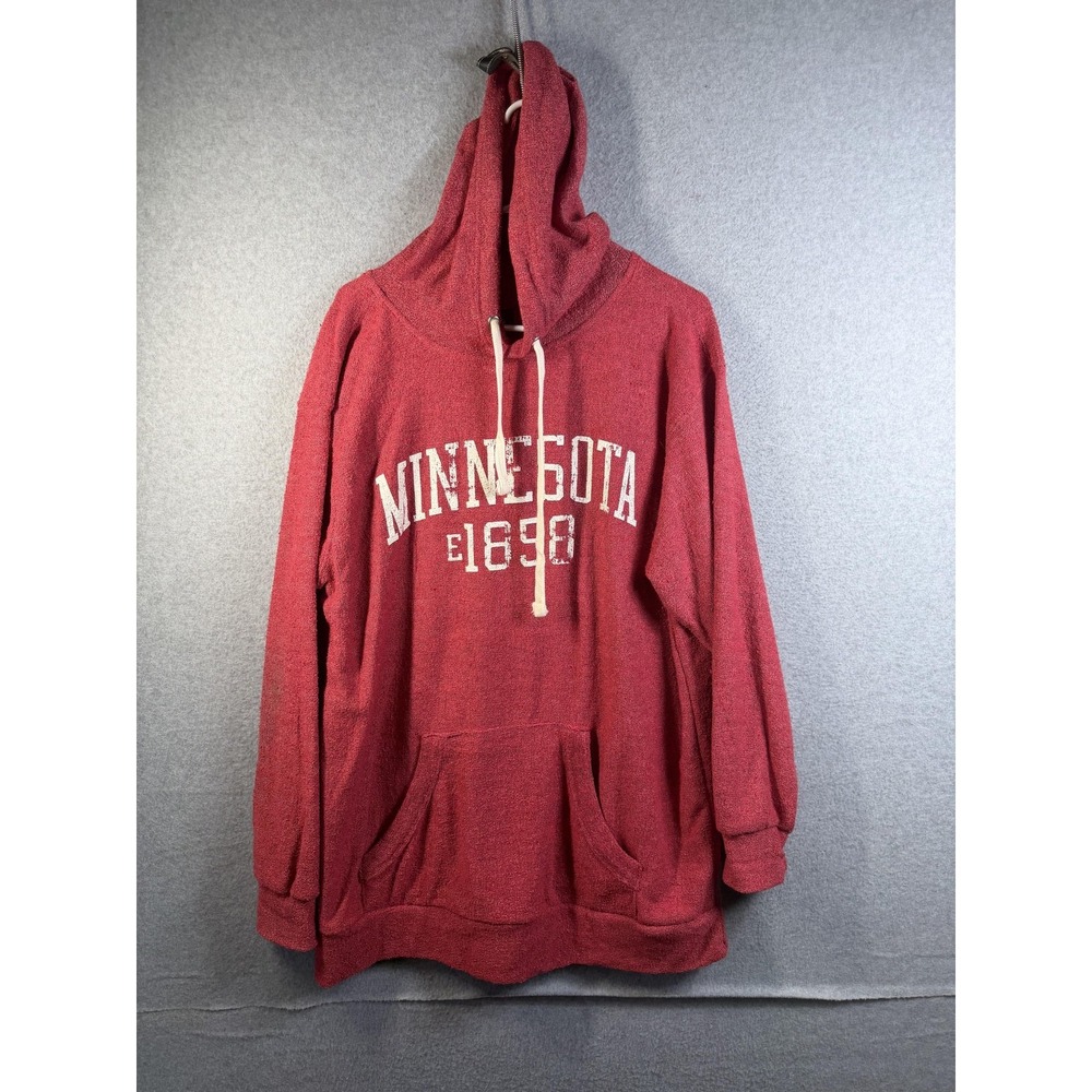 Minnesota 1858 Hoodie Mens Large Red MV Sport Pullover Sweatshirt College